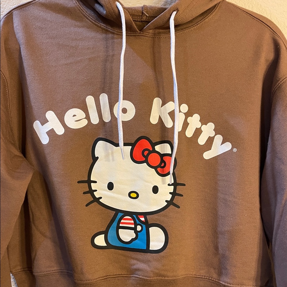 RARE Hello Kitty Women’s Cropped Hooded Sweater